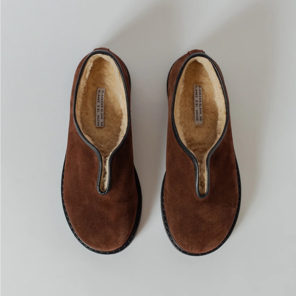 Blankens The Malin Brown Shearling Women's Slippers